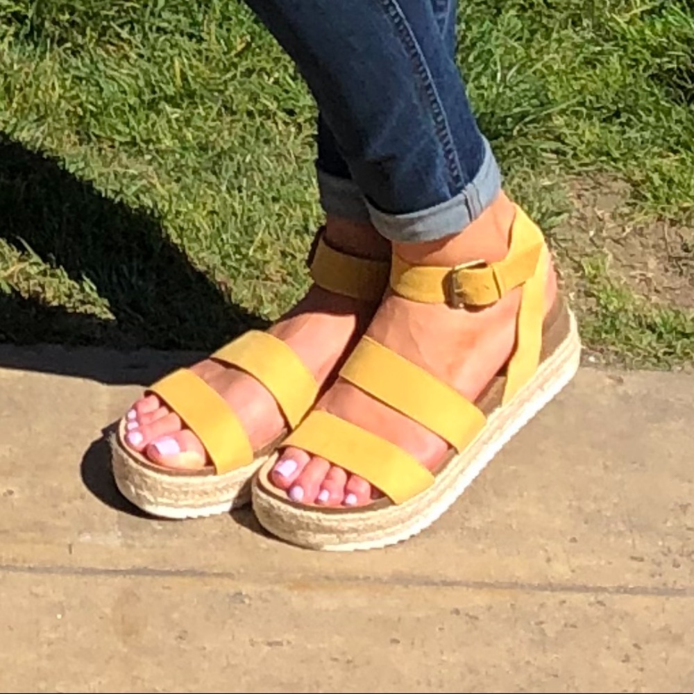 Yellow Platform sandals
